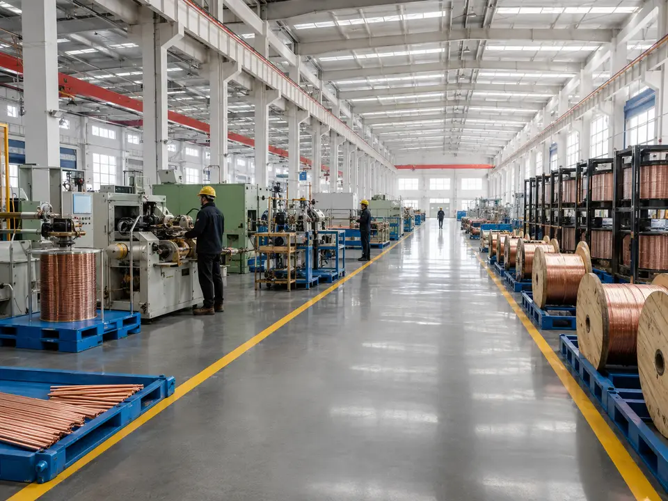 Copper winding shop with CNC coil winding machines at the Millenium factory