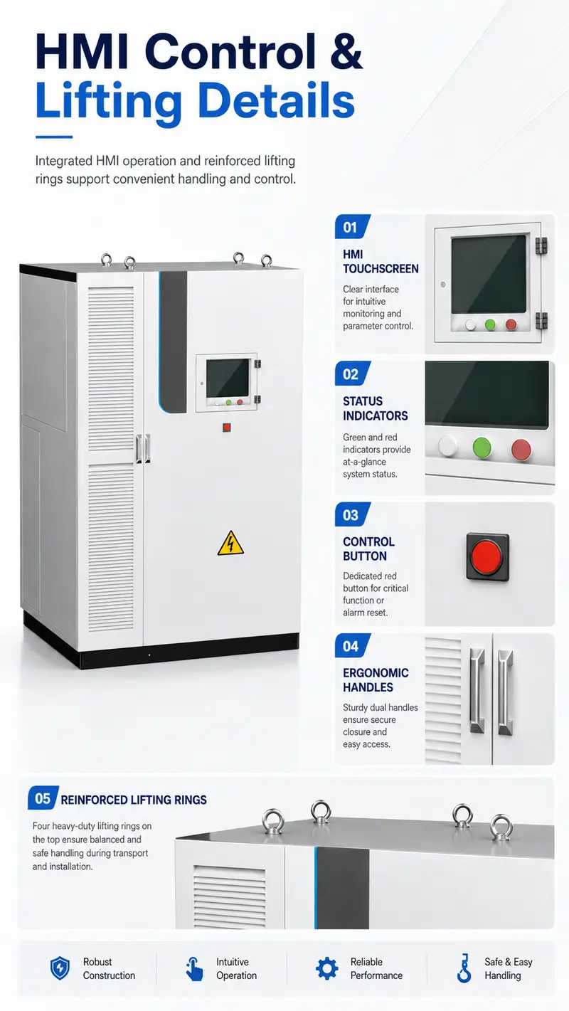 100–500kWh Cabinet Battery Container with Liquid Cooling — detail 3