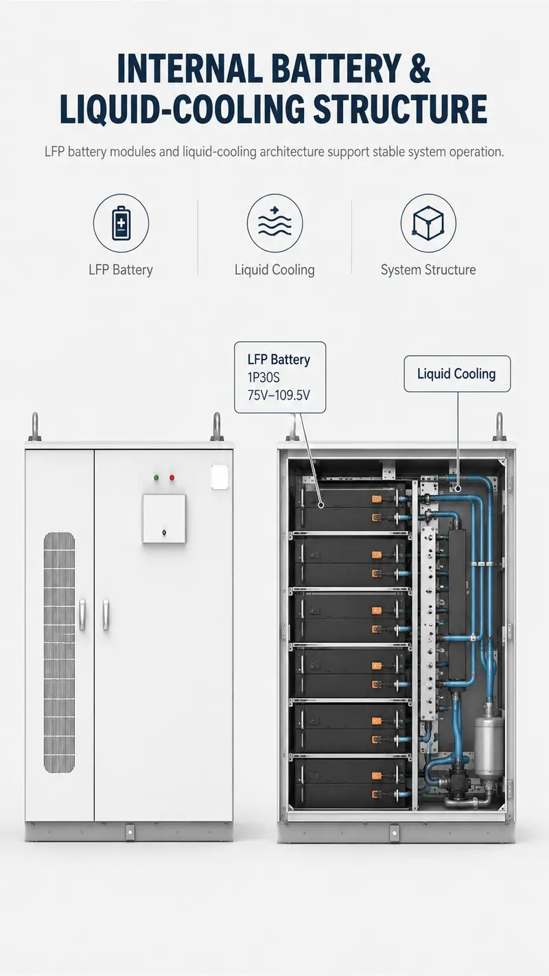 100–500kWh Liquid-Cooled Lithium Battery Storage Cabinet — detail 2