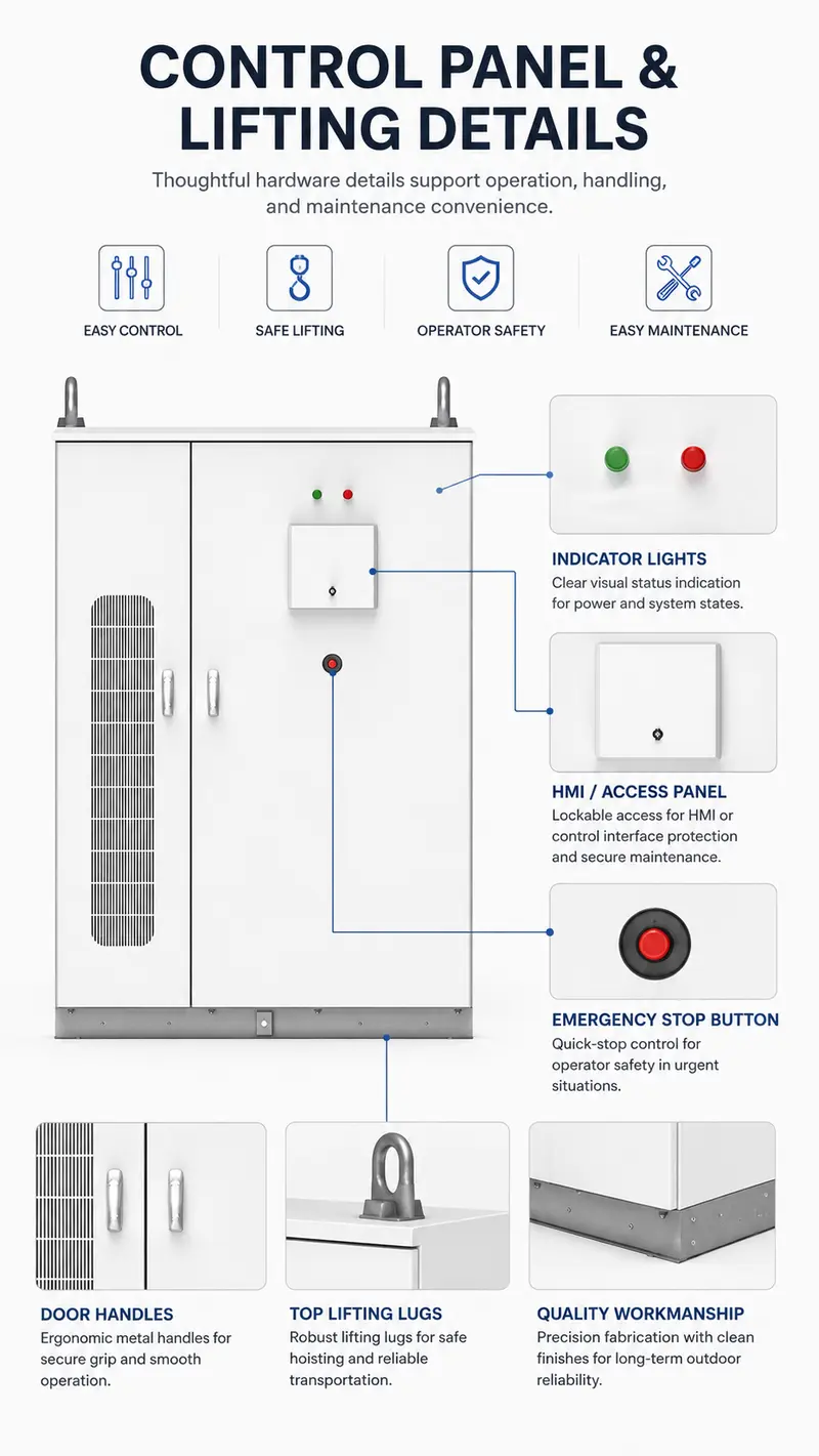 100–500kWh Liquid-Cooled Lithium Battery Storage Cabinet — detail 3