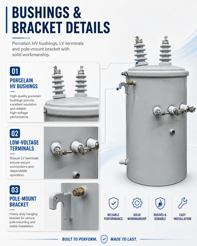 Toroidal-Coil Single-Phase Pole-Mounted Transformer — 15 to 50 kVA — detail 3