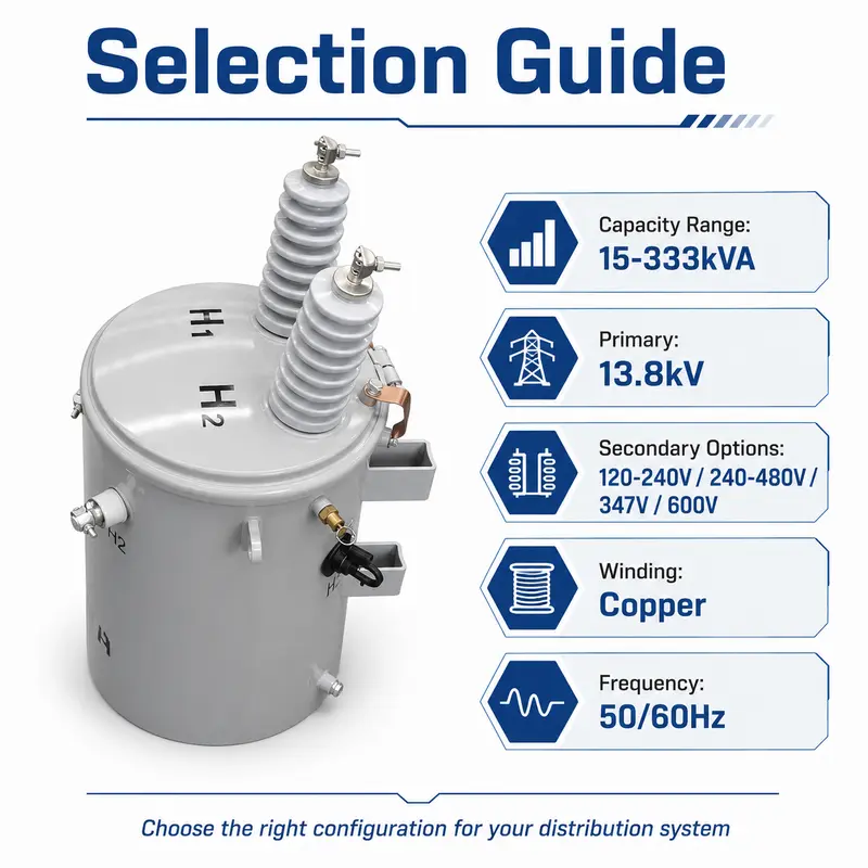Single-Phase Pole-Mounted Transformer Spanning 15–333 kVA — detail 4