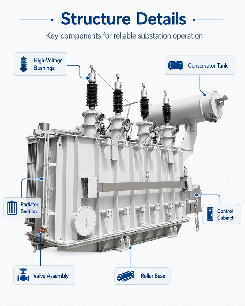 110 kV / 12500 kVA Dual-Winding Power Transformer — detail 2